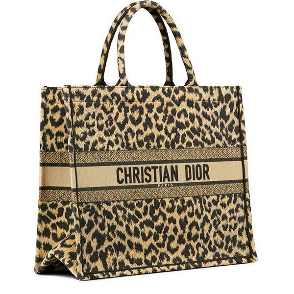 ディオールトートバッグ偽物 BOOK TOTE ブックトート レオパード